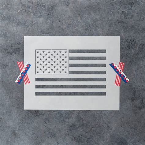 American Flag Stencil Reusable Diy Craft Stencils Of The