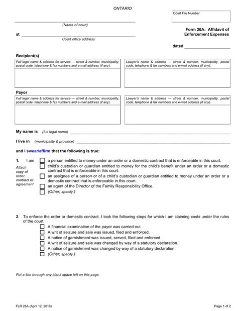 Form 26a Fill Out Sign Online And Download Fillable Pdf Ontario