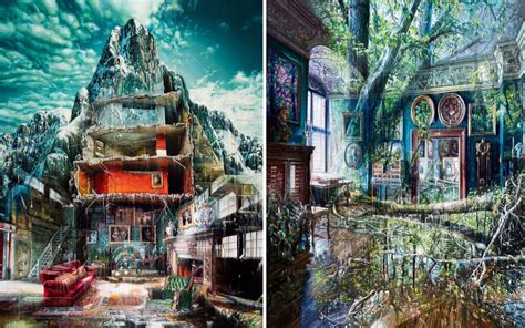 Dreamy Paintings By Jacob Brostrup Layer Interior And Exterior Scenes