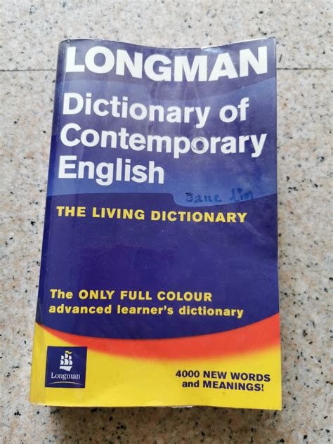 Longman Dictionary Hobbies And Toys Books And Magazines Textbooks On