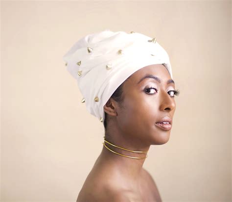 Our Gold Studded Headwrap Kayla Is Now Available In White Shopfe
