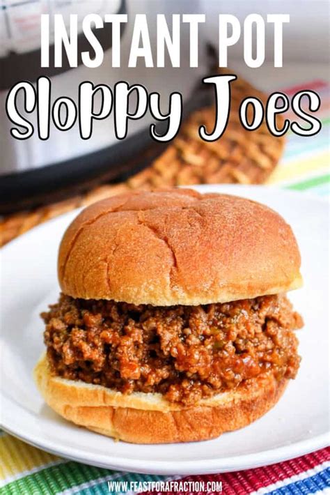 Instant Pot Sloppy Joes Feast For A Fraction