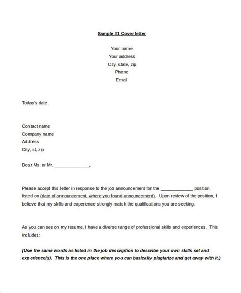 Resume Cover Letter 23 Free Word Pdf Documents Download