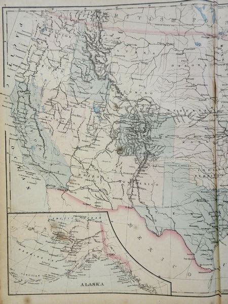 United States And Territories Alaska Dakota Oklahoma 1872 Asher And Adams