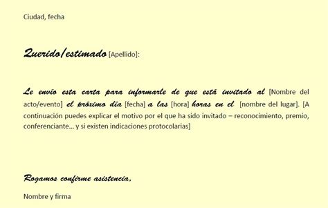 Modelo De Carta De Invitacion Para Visa En Ingles Noticias Modelo