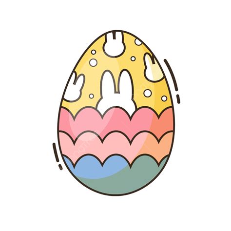 Watercolor Easter Eggs Clipart Transparent Background Cute Rabbit And