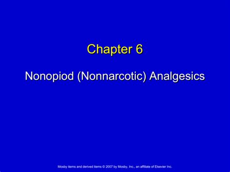 Nonopioid Analgesics