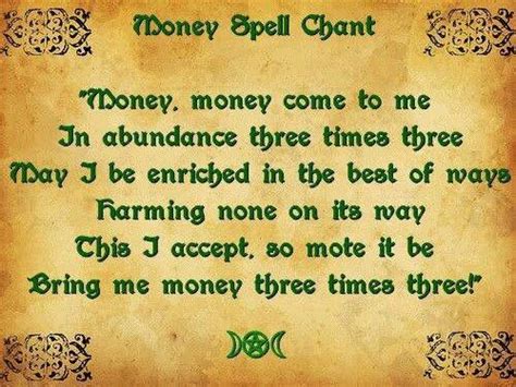 Money Spell Chant Money Spells That Work Powerful Money Spells