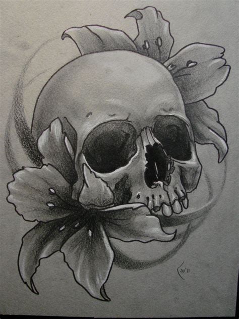 Sketch For Tattoo By Xenija88 On Deviantart Skulls Drawing Skull