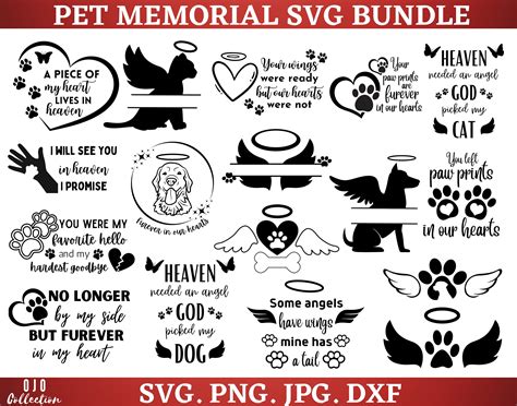 Pet Memorial Svg Bundle Dog Memorial Svg Pet Loss Svg Cat Etsy Uk