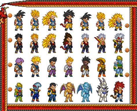 A page for describing characters: Dragon Ball GT Sprites by BLZofOZZ on DeviantArt