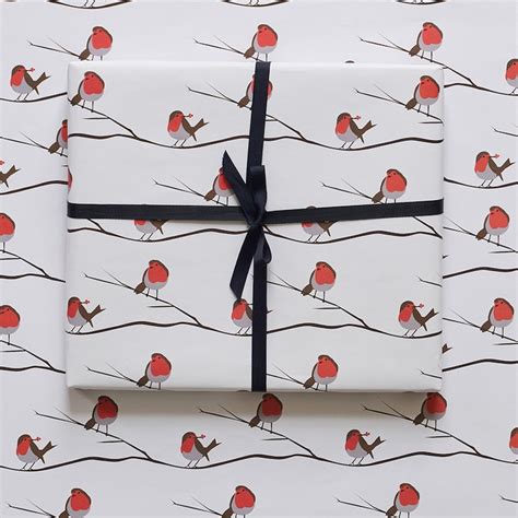 Robin T Wrap Bird Wrapping Paper Christmas Wrapping Paper Etsy Uk