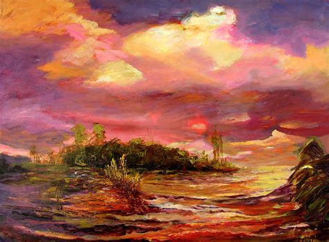 Pink Sunset Paintings