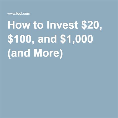 How To Invest 100 Dollars The Motley Fool Investing The Motley