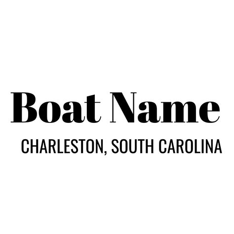 Personalized Boat Name Vinyl Decal With Hailing Port State Permanent