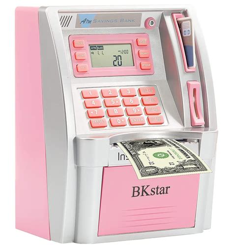 Buy Bkstar 2023 Upgraded Atm Piggy Bank For Real Money For Kids Adults