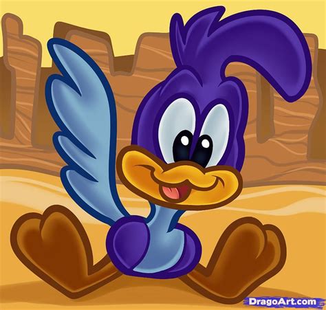 How To Draw Baby Road Runner Step By Step Cartoons Cartoons Draw