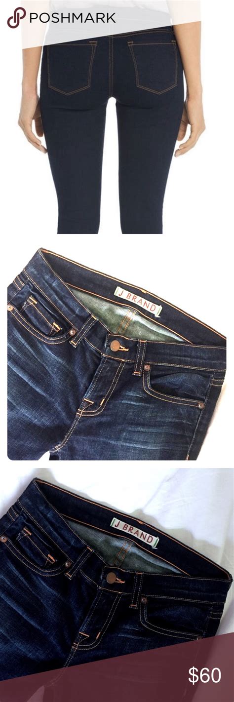 Sale J Brand Dark Wash Mid Rise Long Skinny Jeans Long Skinny Jeans