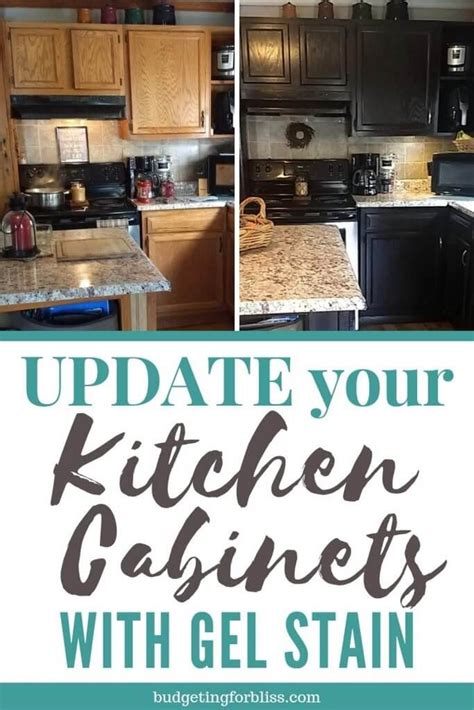 Clean out the cabinets in 5 easy steps. How to Gel Stain your Cabinets on a Budget | Staining ...