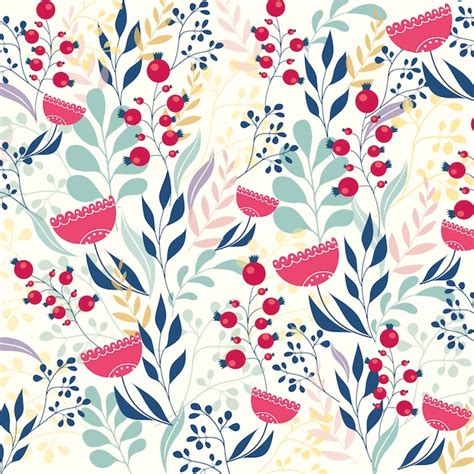 Beautiful Modern Floral Pattern Vector Free Download