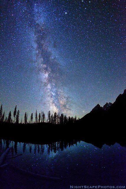 Stars Milky Way String Lake Grand Teton Np Astrophotography