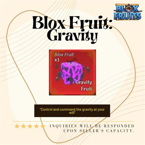 Gravity Blox Fruits Read Description Etsy