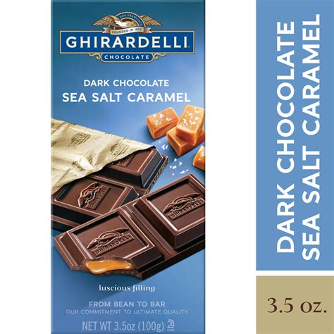 Ghirardelli Dark Chocolate Bar With Sea Salt Caramel Filling Oz