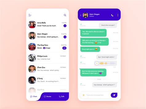 Chat App Screens By Vivek Jose On Dribbble