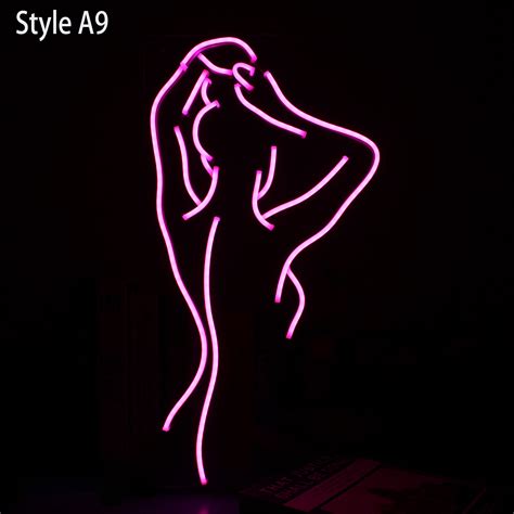 Neon Sign Custom Business Sexy Female Body Light Bar Art Room Etsy