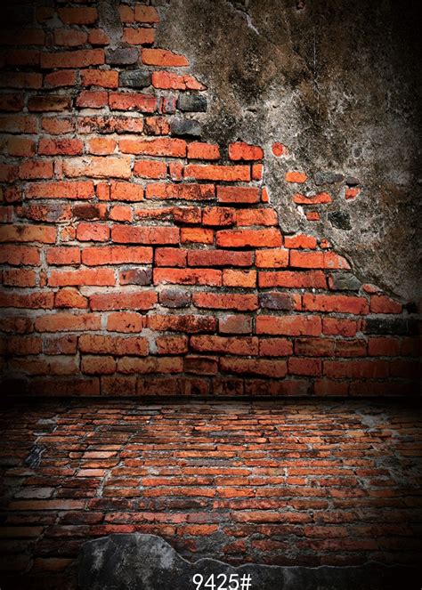 Red Brick Wall Dilapidated Photography Backdrops Photo Background