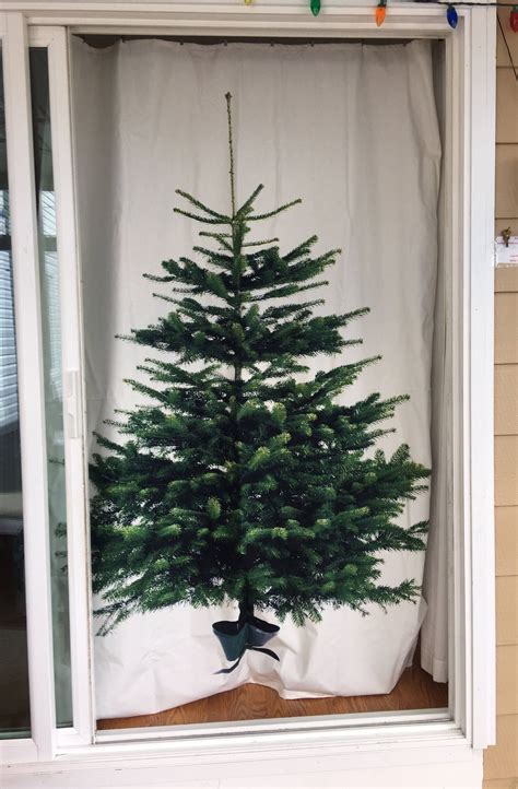 Christmas tree shop pattern curtains. Christmas tree curtain or decoration panel / fabric ...