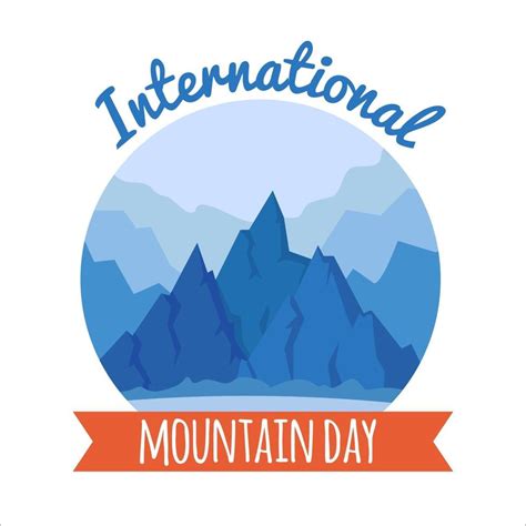 International Mountain Day Card December 11th Hohiday Peaks Geometric
