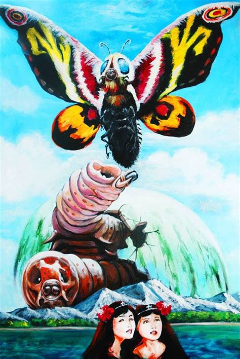 Mothra 1961 Art By Woody Welch Japanese Monster Movie Monsters Kaiju