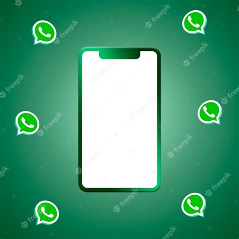 Premium Photo Whatsapp Logo Around Phone With Blank Screen 3d Render