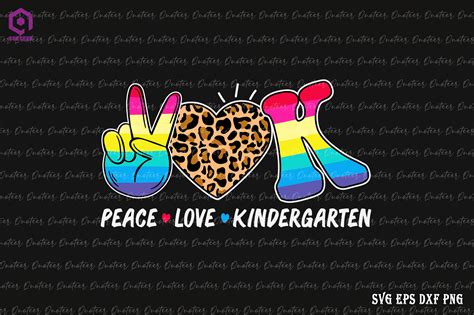 Peace Love Kindergarten Back To School By Chippoadesign Thehungryjpeg