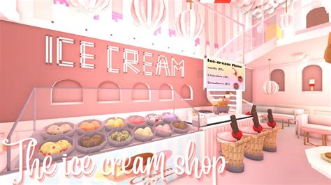 Bloxburg Aesthetic Blush Ice Cream Shop Parlour Summer Build Ideas Speedbuild Roblox Youtube