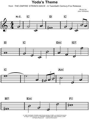 Star wars medley by player piano feat sonya belousova sheet. Yoda's Theme - MN0133877 | Star wars sheet music, Clarinet sheet music, Sheet music
