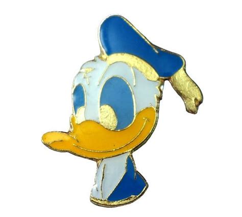 Walt Disney Donald Duck Cute Vintage Enamel Pin Lapel Badge Etsy