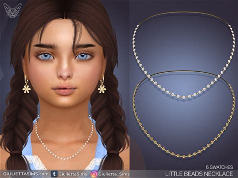 The Sims Resource Little Beads Necklace For Kids