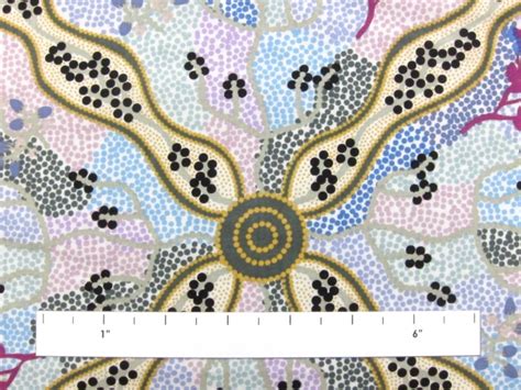 Australian Cotton Print With Aboriginal Motif Bandj Fabrics