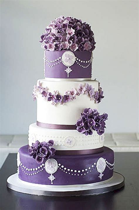 51 best cake wedding inspiration for your wedding purple wedding cakes beautiful wedding
