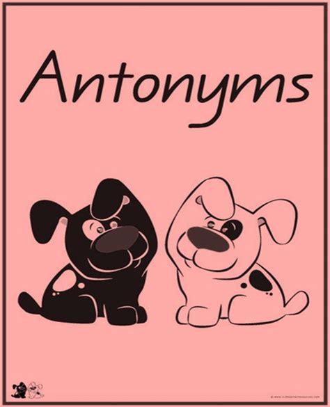 Antonyms Examples Antonym And Examples Vocabulary Home Word Study