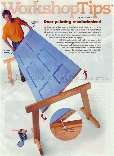 Door Painting Jig • WoodArchivist | cabinet door painting jig | Diy