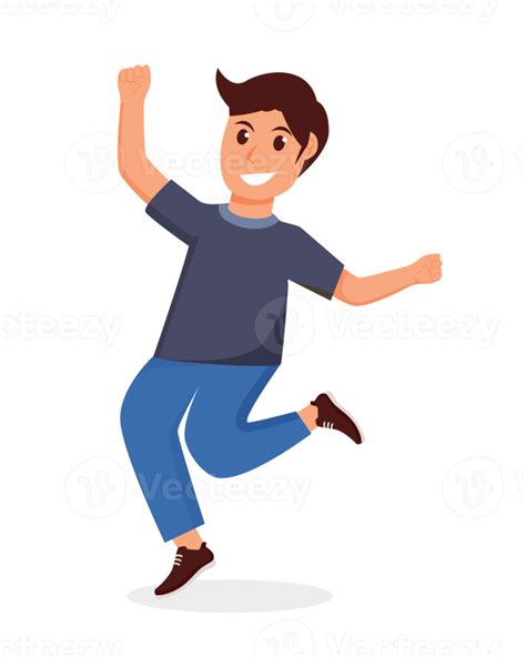 Free Character Boy Happy Dance Movements Isolated 21491817 Png With