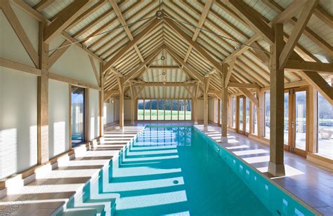 An Oak Frame For A Swimming Pool Is The Perfect Way To Build Over A New