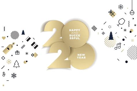 Right now, they mean more than ever. Happy New Year 2020 greeting card | Custom-Designed Illustrations ~ Creative Market
