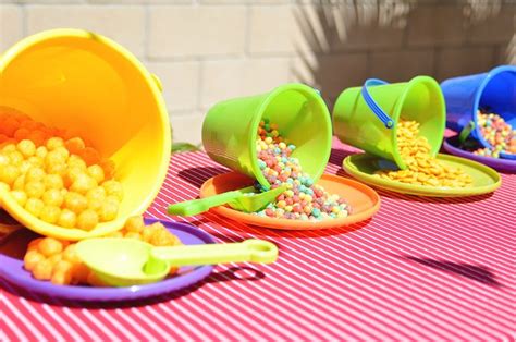 For the party menu and cute signs as part of the decor, i purchased some slightly weathered looking frames. Kara's Party Ideas Beach Ball themed birthday party via ...