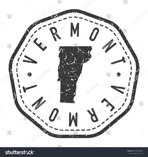 Vermont Usa Map Stamp Retro Postmark Stock Vector Royalty Free