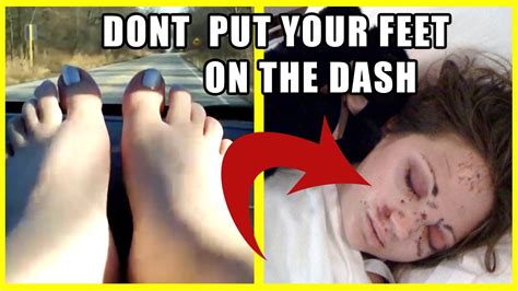 this is why you should nt put your feet on the dash youtube