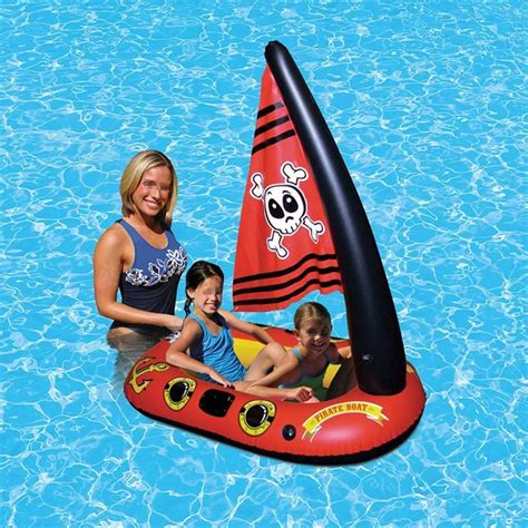Longjiahaiwei Pool Float Inflatable Pirate Ship With Action Swimming
